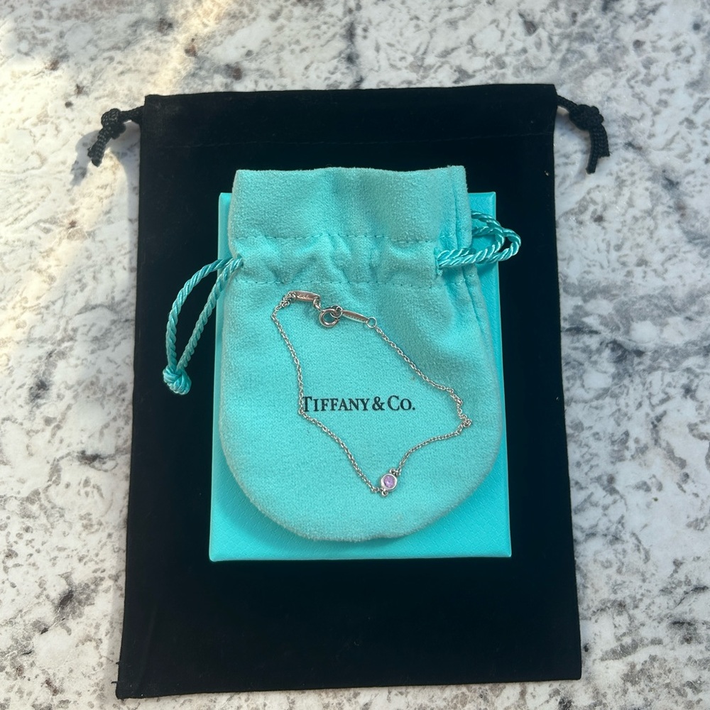 Tiffany and Co Color by the Yard Pink Sapphire bracelet in silver